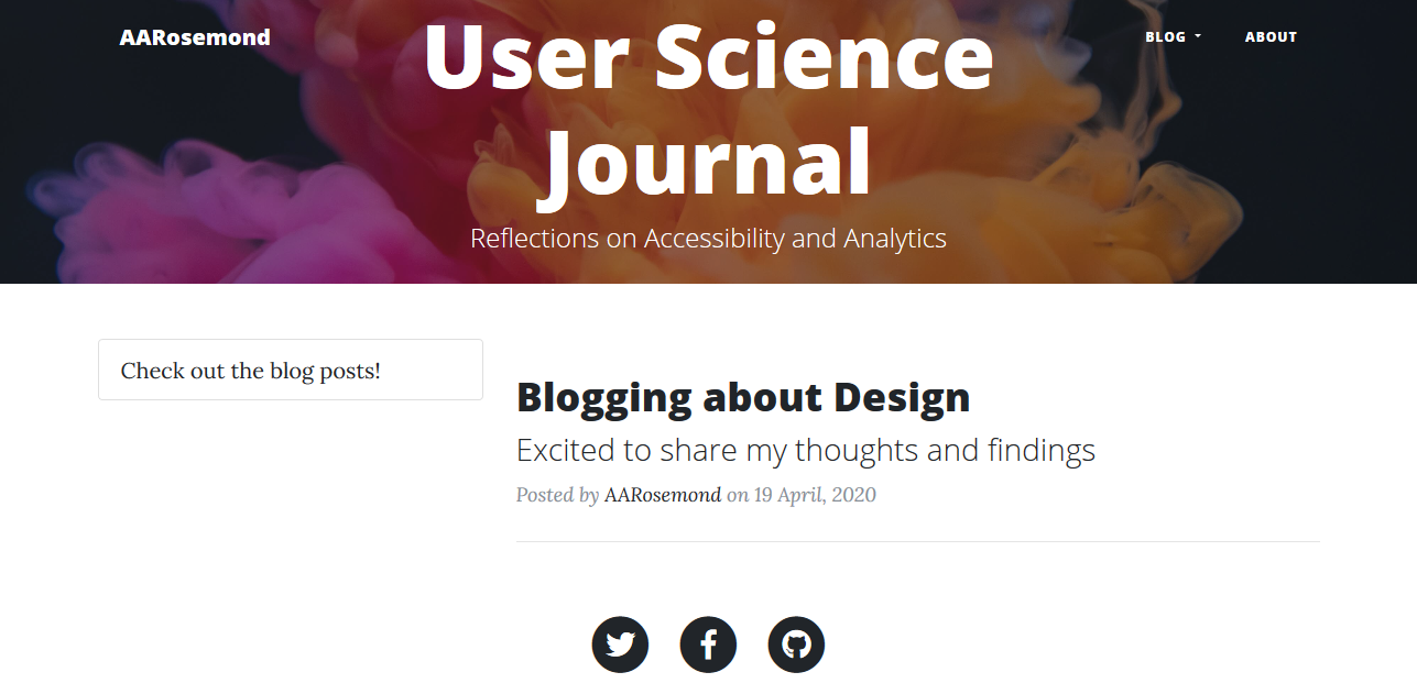 Image of index page of AARosemond Science Journal